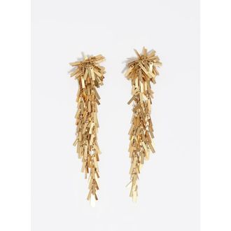 Bimba & Lola Aged Chain Earrings With Fringe in Gold at Nordstrom