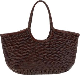 Dragon Diffusion Borsa Tote in Pelle Intrecciata - - Bags - Donna - Marrone - ONE SIZE