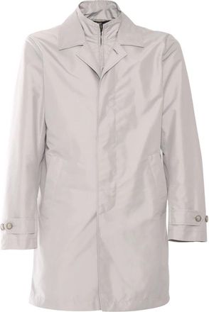 Fay Morning DB Front - Heren - Mantel - Wit - S - Polyester - Jassen