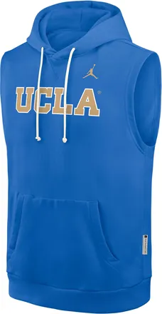 Nike Jordan Mens UCLA Sideline Jordan Brand Dri-FIT College Sleeveless Pullover Hoodie in Blue | 0JB444UUCL-65K