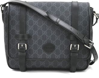 Gucci Black Gray Pvc Shoulder Bag (Pre-Owned)