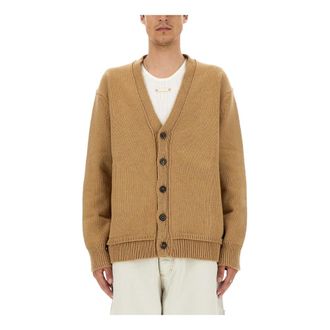 Maison Margiela Cardigans, male, Beige, Size: XS V-neck Cardigan