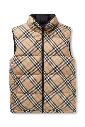 Burberry Slim-Fit Reversible Quilted Checked Down Gilet