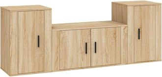 Berkfield Home 3 Piece TV Cabinet Set Sonoma Oak Engineered Wood in Brown