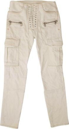 Unravel Denim Tie Up Jeans - White