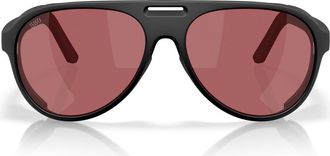 Costa 59mm Polarized Pilot Sunglasses in Matte Black/rose 580G at Nordstrom