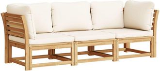 vidaXL Vidaxl - Set De Muebles Para Jard&iacute;n 3 Piezas Con Cojines Madera Acacia