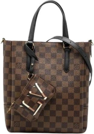 Louis Vuitton Pre-owned Belmont NV BB Damier Handbag - Dames - Vintage Shopper - Bruin - ONE Size - Leer - Vintage