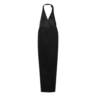 Patrizia Pepe Abito Lungo Smoking con Spacco - - Dresses - Donna - Nero - M