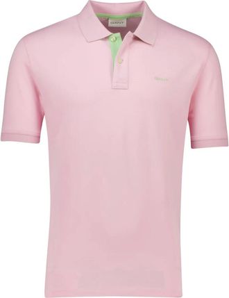 GANT Tops, Heren, Roze, 5Xl, Roze poloshirt korte mouw