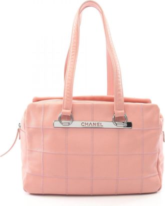 Chanel Pink Grained Calfskin Handbag Tote Bag (Pre-Owned)