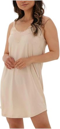 Coster Copenhagen Kanten Slipdress Mini Jurk Beige - Dames - Korte kleedjes - Beige - L - Kleedjes