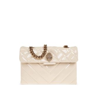 Kurt Geiger Shoulder Bags, female, Beige, Size: ONE SIZE Leather Kensington Bag