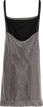 Philosophy di Lorenzo Serafini Womens Rhinestone Mini Dress - Silver - Size Medium