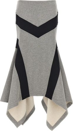 The Attico Grey Long Skirt