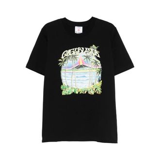 Casablanca Volcano Palm-tree Tropical Print T-shirt