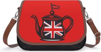 Generic England Tea Lover Small Womens Crossbody Bags Shoulder Handbag with Adjustable Strap for Travel