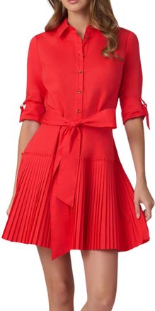 Shoshanna Mclean Mini Dress In Tomato