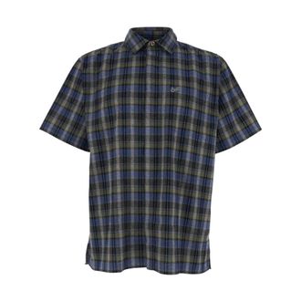 ERL Check Short Sleeve Shirt - Heren - Korte mouwen Overhemden - Grijs - L - Overhemden