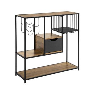 SoBuy Industrial Style Sideboard Side Table End Table Wine Rack Kitchen Dining Room Storage Shelf,FSB56-F - Sobuy