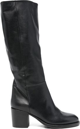 Pantanetti leather boots - women - Leather/Fabric/Rubber - 37 - Black