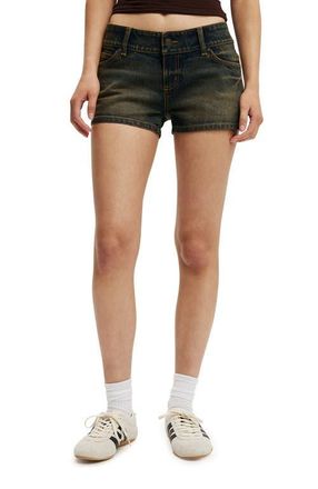 Cotton On Womens Micro Low Denim Short in Eden Blue at Nordstrom, Size 10