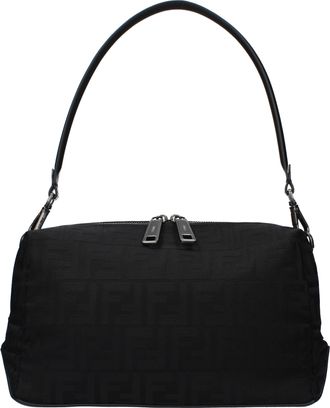 Fendi Herrens Handtaschen aus schwarzem Stoff