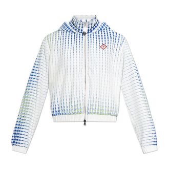Casablanca Light Jackets, female, White, Size: S Dots Windbreaker Jacket