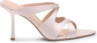 Stuart Weitzman Rubie Slide Sandal 85 - Dames - Muiltjes - Roze - 37 1/2 EU - Leer - Schoenen