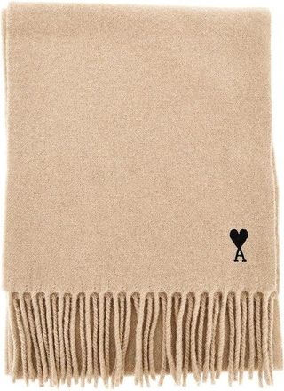 Ami Ami de Coeur embroidery wool scarf Man One Size