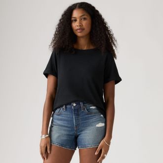 Levi's Julie Slub Tee - Womens - XL - Black