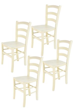 Tommychairs Tommychairs Set 4 Sillas Venice En Haya Anilina Blanca