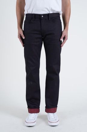 HIROSHI KATO The Hammer Straight Leg 13-Ounce Stretch Selvedge Jeans in Bordeaux Raw at Nordstrom, Size 32 X 34