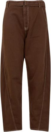 Semicouture Maria Rosa Broeken - Dames - Loose Fit Jeans - Bruin - W28 - Katoen - Jeans