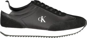 Calvin Klein Zwarte Leren Dames Sneaker - Dames - Sneakers - Zwart - 40 EU - Schoenen