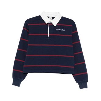 Sporty & Rich Dames, Tops, Blauw, Maat: XS Katoen