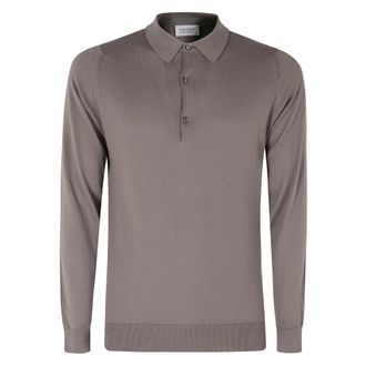 John Smedley Polo Shirts, male, Brown, Size: M Bradwell Shirt