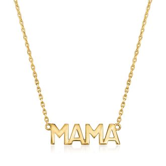 MAX + STONE 14k Yellow Gold MAMA Necklace
