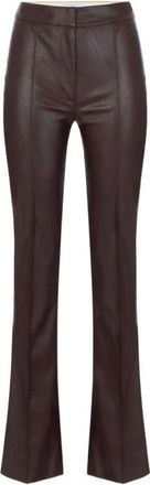 Elisabetta Franchi Wijde broek - Dames - Wijde Broeken - Bruin - L - Broeken