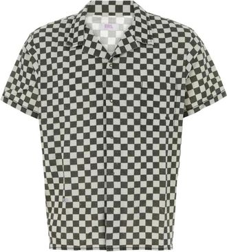 ERL Katoen Linnen Bedrukte Shirt - Heren - Korte mouwen Overhemden - Veelkleurig - L - Katoen - Overhemden