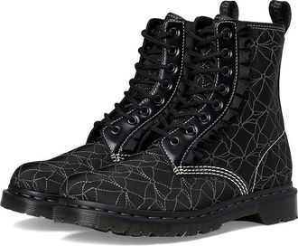 Dr. Martens 1460 Frill Womens Boots Black : UK 8 (US Womens 10) M, Leather/Textile