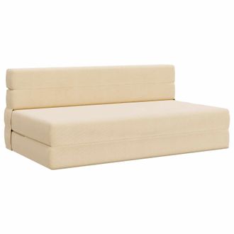 vidaXL Sof&aacute; Cama Plegable Crema 152 X 86,5 X 60 Cm Tela Vidaxl