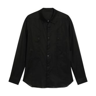 Rick Owens Casual Shirts, male, Black, Size: M Camicia