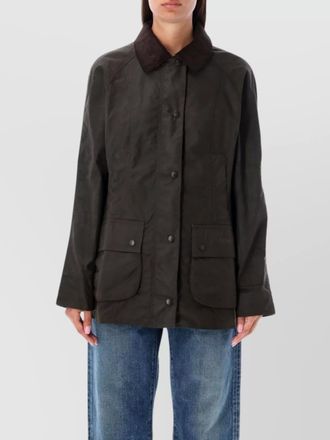 Barbour waxed cotton fitted jacket