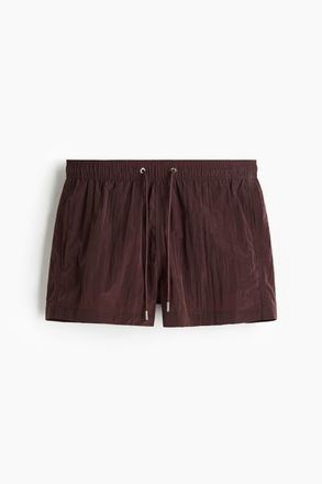 H&M Badeshorts aus gecrinkeltem Nylon - Pflaumenlila
