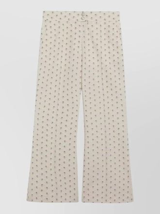 Valentino floral-print wide-leg trousers