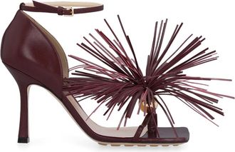 Bottega Veneta High Heel Sandals, female, Red, 4 UK, Stretch Leather Sandal