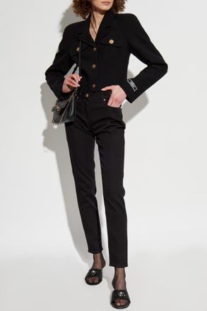 Versace Tapered Leg Jeans, Womens, Black