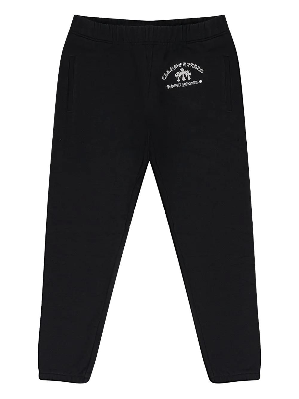 Pantalon De Survêtement Chrome Hearts Logo Cœurs - Taille XL, Noir Et Blanc - Neuf Sans étiquette