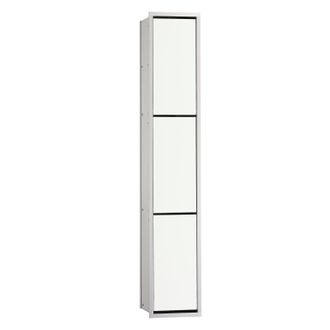 Emco M&oacute;dulo Emco Asis 150 Modelo De M&oacute;dulo Wc Empotrado, Compartimento Polivalente, Caja De Bolsas De Basura, Color: Aluminio/blanco &Oacute;ptico - 9760274652746